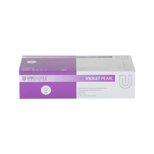 Unigloves Gants Nitrile non poudrés violet Pearl large 100 pcs