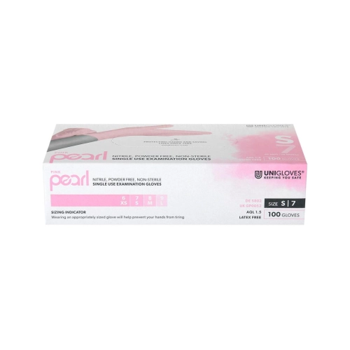 Unigloves Gants Nitrile non poudrés pink Pearl small 100 pcs