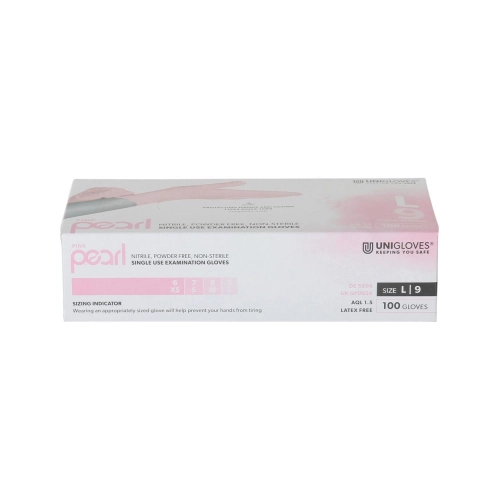 Unigloves Gants Nitrile non poudrés pink Pearl large 100 pcs