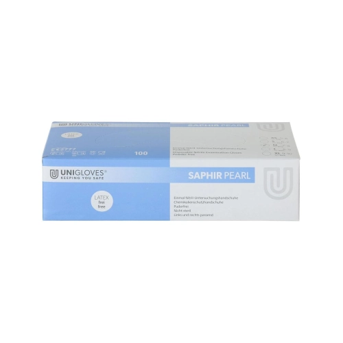 Unigloves Gants Nitrile non poudrés sapphire Pearl medium 100 pcs