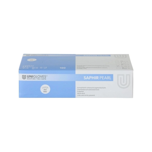 Unigloves Gants Nitrile non poudrés sapphire Pearl large 100 pcs