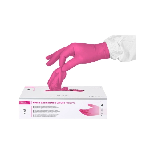 PoloDent Pearl nitrile non poudrés magenta medium 100 pcs