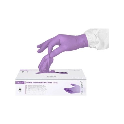 PoloDent Pearl nitrile non poudrés violett x-small 100 pcs