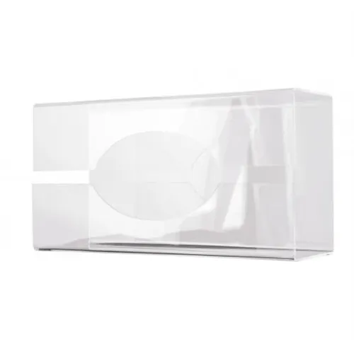 MEDIQO HANDSCHOENDISPENSER TAFELMODEL TRANSPARANT GROOT (H88x B250xD135mm)