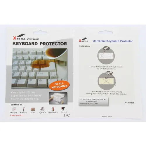 PROSLEEVE X-STYLE UNIVERSELE TOETSENBORD SLEEVE (520x270mm/1 strip clip/1st)