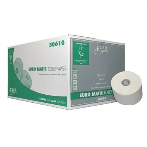 MTS EURO MATIC TOILETPAPIER 2-LAAGS TYPE DOPROL WIT 100mtr x 10cm (36 rollen)