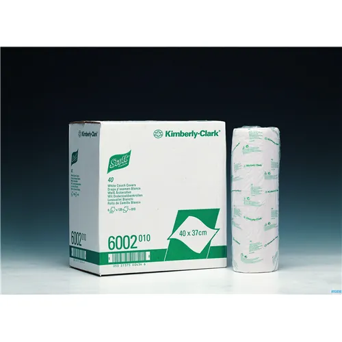 KIMBERLY CLARK ONDERZOEKBANK ROL 2-LAAGS WIT GEPERFOREERD NR.6002 (6 rollen 40x37cmx50mtr)