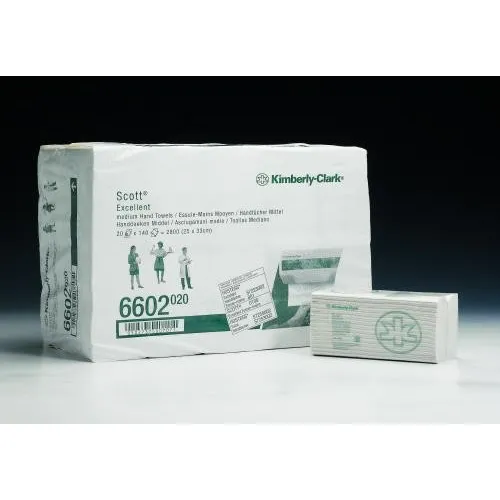 KIMBERLY CLARK SCOTT PLUS HANDDOEKJES C-GEVOUWEN 2-LAAGS WIT 25x33cm NR.6602 (20x132st)