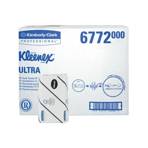 KIMBERLY CLARK HANDDOEKJES I VOUW 2-LAAGS WIT MEDIUM GROOT 21,5x41,5cm NR.6772 (30x94st)