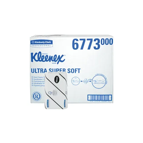 KIMBERLY CLARK HANDDOEKJES I VOUW 3-LAAGS ULTRA SUPER SOFT WIT GROOT 21,5x41,5cm NR.6773 (30x72st)