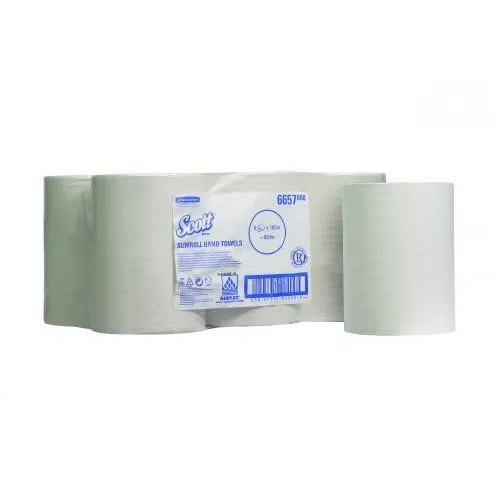 KIMBERLY CLARK SCOTT SLIMROLL 1-LAAGS WIT AIRFLEX 20x25cm NR.6657 (6st)