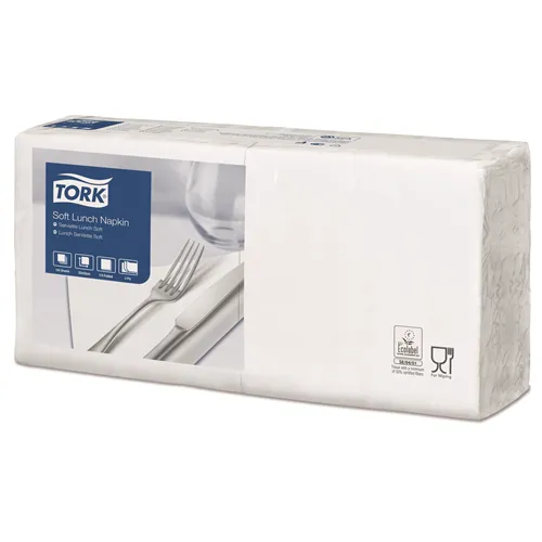 TORK ADVANCED SERVETTEN WIT 3-LAAGS 1/4 FOLD 33x33cm NR.477414 (10x150st)