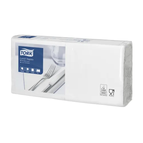 TORK SERVETTEN WIT 2-laags 33x33cm NR. 47714938 (10x200st)
