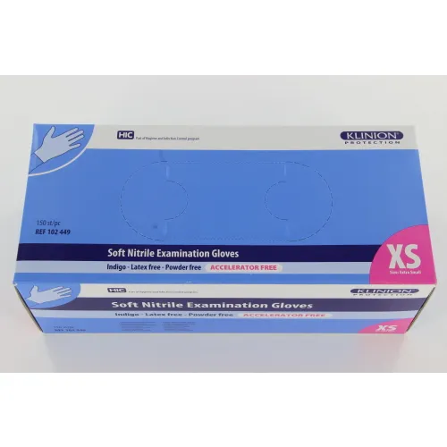 KLINION SENSITIVE NITRILE HANDSCHOENEN INDIGO BLAUW EXTRA-SMALL (150st)
