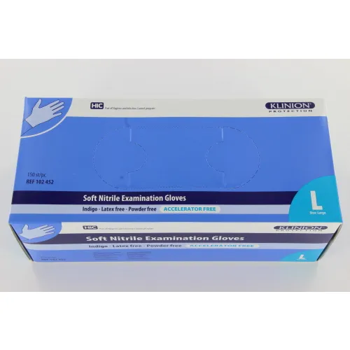 KLINION SENSITIVE NITRILE HANDSCHOENEN INDIGO BLAUW LARGE (150st)