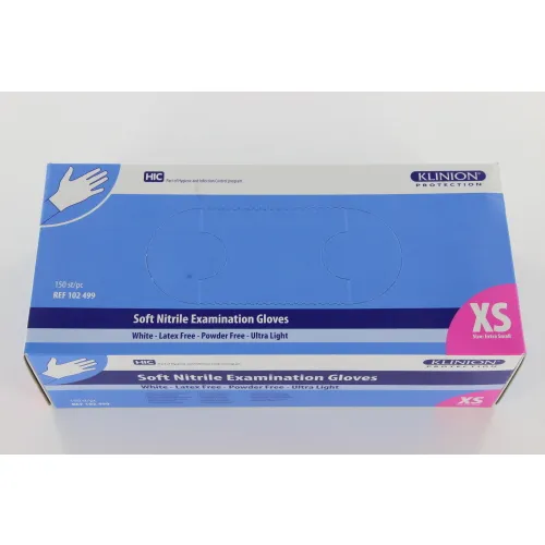 KLINION PROTECTION ULTRA COMFORT NITRILE HANDSCHOENEN WIT EXTRA-SMALL (150st)