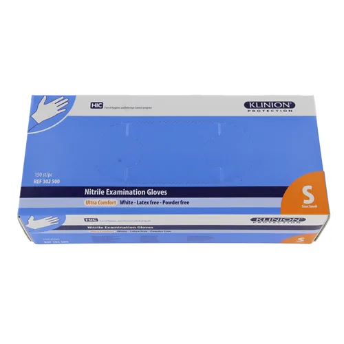 KLINION PROTECTION ULTRA COMFORT NITRILE HANDSCHOENEN WIT SMALL (150st)
