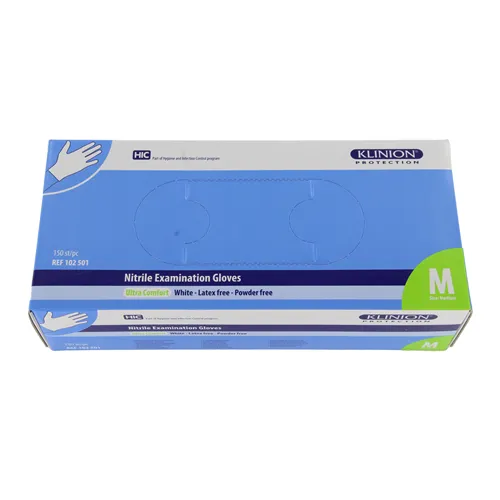 KLINION PROTECTION ULTRA COMFORT NITRILE HANDSCHOENEN WIT MEDIUM (150st)