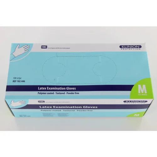 KLINION PROTECTION COATED LATEX HANDSCHOENEN POEDERVRIJ WIT MEDIUM (100st)