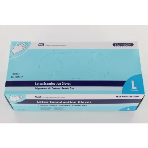 KLINION PROTECTION COATED LATEX HANDSCHOENEN POEDERVRIJ WIT LARGE (100st)