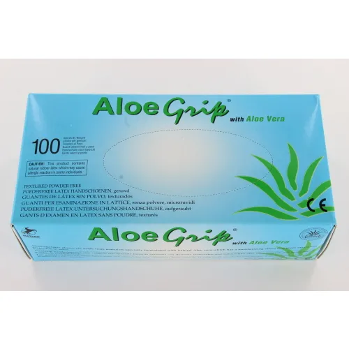 ALOECARE HANDSCHOENEN POEDERVRIJ ALOEGRIP EXTRA-SMALL WIT (100st)
