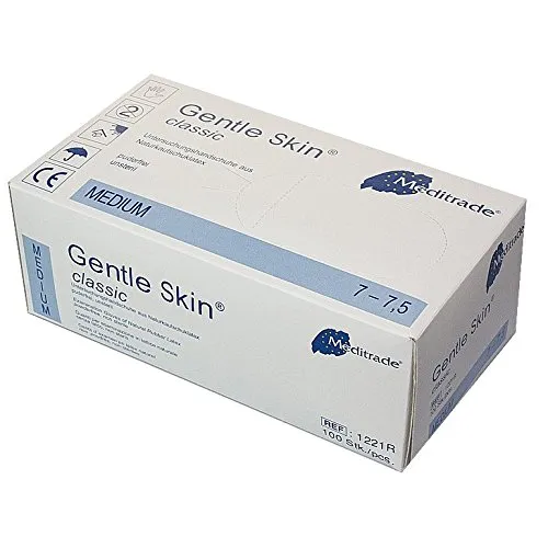MEDITRADE GENTLE SKIN SENSITIVE HANDSCHOENEN LATEX POEDERVRIJ SMALL WIT (100st)
