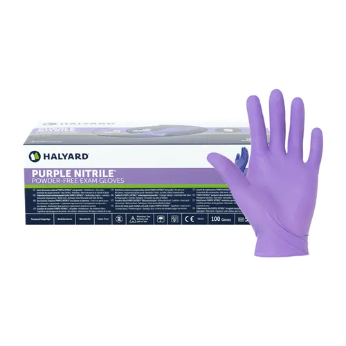 HALYARD HANDSCHOENEN PURPLE NITRILE POEDERVRIJ EXTRA-SMALL (100st)