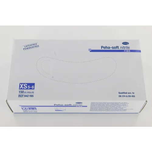 HARTMANN PEHA SOFT NITRILE FINO HANDSCHOENEN POEDERVRIJ EXTRA-SMALL BLAUW (150st)