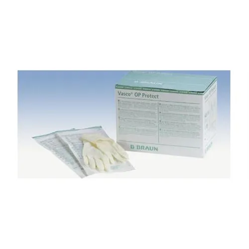 B. BRAUN VASCO OP PROTECT HANDSCHOENEN LATEX GEPOEDERD MAAT 7,5 STERIEL (50pr)