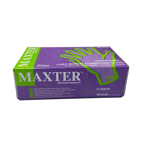 MAXTER HANDSCHOENEN LATEX GEPOEDERD LARGE (100st)