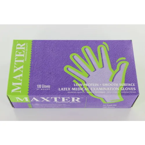 MAXTER HANDSCHOENEN LATEX GEPOEDERD EXTRA-SMALL (100st)