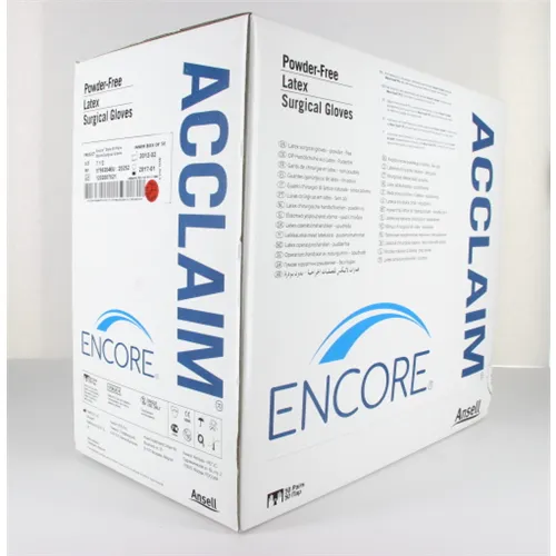 ANSELL ACCLAIM ENCORE HANDSCHOENEN LATEX POEDERVRIJ STERIEL MAAT 7.5 (50 PAAR)