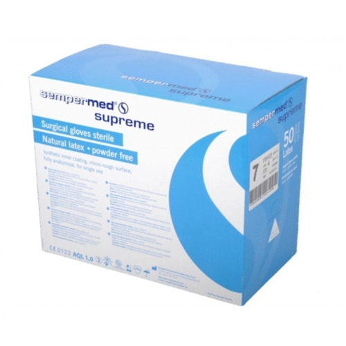SEMPERMED SUPREME HANDSCHOENEN LATEX POEDERVRIJ STERIEL MAAT 6.5 WIT (50pr)