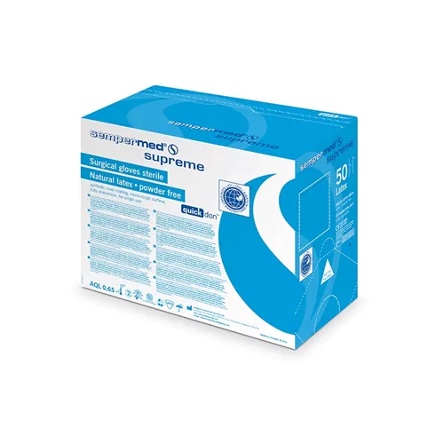 SEMPERMED SUPREME HANDSCHOENEN LATEX POEDERVRIJ STERIEL MAAT 7.5 WIT (50pr)