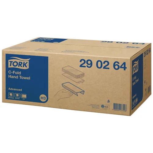 TORK ADVANCED HANDDOEKJES C-GEVOUWEN 2-LAAGS WIT 31x25cm NR.290264 (20x120st)