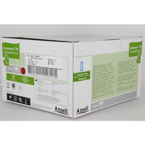 ANSELL GAMMEX DERMAPRENE HANDSCHOENEN POEDERVRIJ STERIEL MAAT 8.0 (25st)