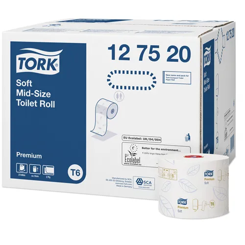 TORK PREMIUM TOILETPAPIER COMPACT ROL AUTO SHIFT SOFT T6-SYSTEEM NR.127520 (90mtr)