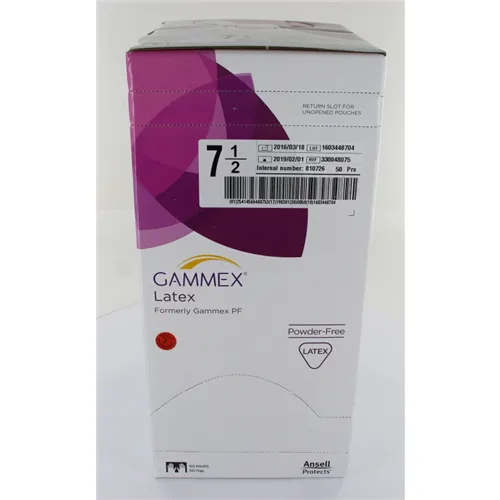 ANSELL GAMMEX HANDSCHOENEN LATEX POEDERVRIJ STERIEL MAAT 7.5 (50st)