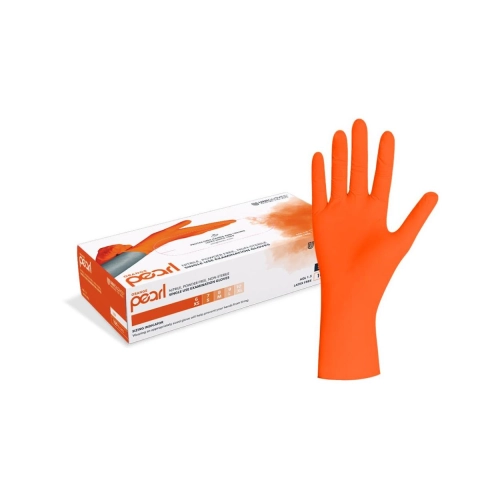 FHS HANDSCHOENEN POEDERVRIJ NITRILE ORANGE PEARL SMALL (ORANJE/100st)