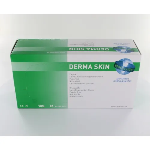 FHS DERMA SKIN HANDSCHOENEN POEDERVRIJ LATEX MEDIUM WIT (100st)