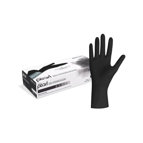 FHS HANDSCHOENEN POEDERVRIJ NITRILE BLACK PEARL MEDIUM (ZWART/100st)