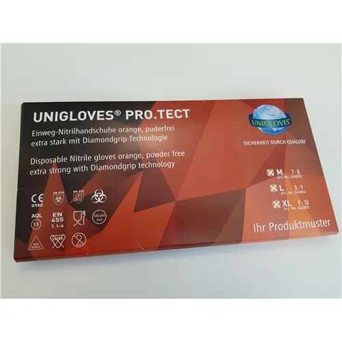 FHS HANDSCHOENEN PRO.TECT POEDERVRIJ NITRILE MONSTERVERPAKKING MAAT M/L/XL (3pr)