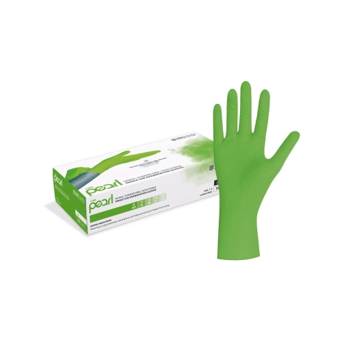 FHS HANDSCHOENEN POEDERVRIJ NITRILE GREEN PEARL MEDIUM (GROEN/100st)