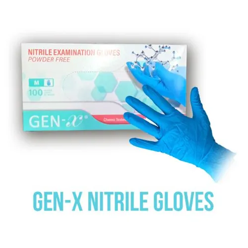 GEN-X HANDSCHOENEN NITRILE POEDERVRIJ BLAUW SMALL (100st)