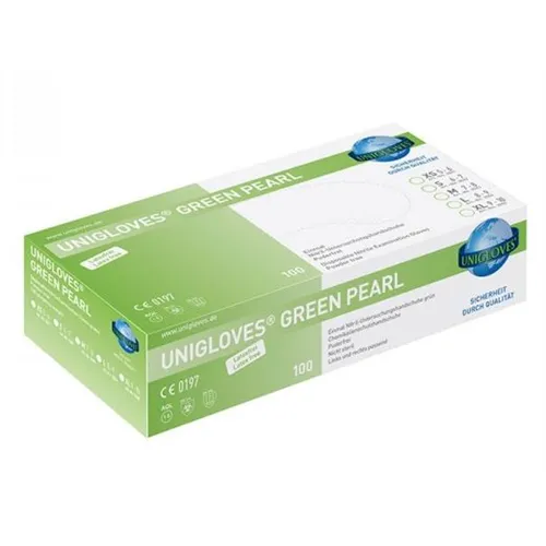 FHS HANDSCHOENEN POEDERVRIJ NITRILE GREEN PEARL SMALL (GROEN/100st) GP0042