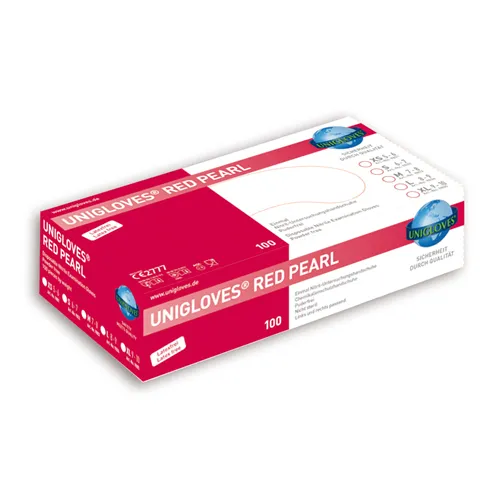 FHS HANDSCHOENEN POEDERVRIJ NITRILE UK RED PEARL SMALL (D.ROOD/100st) GP0062