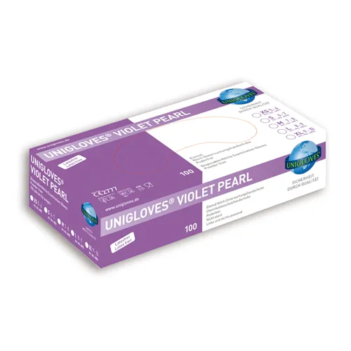 FHS HANDSCHOENEN POEDERVRIJ NITRILE VIOLET PEARL MEDIUM (PAARS/100st) GP0073