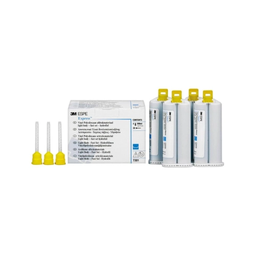 3M EXPRESS REFILL FAST SET LIGHT BODY BLAUW 7301 (4x50ml/tips)