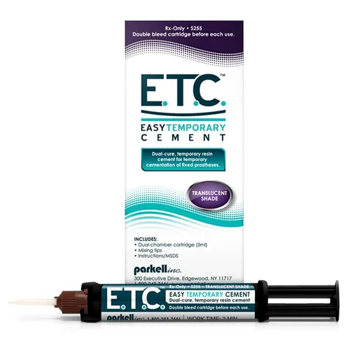 PARKELL E.T.C. EASY TEMPORARY CEMENT AUTOMIX SPUIT TRANSLUCENT (5ml/10 mixing tips)