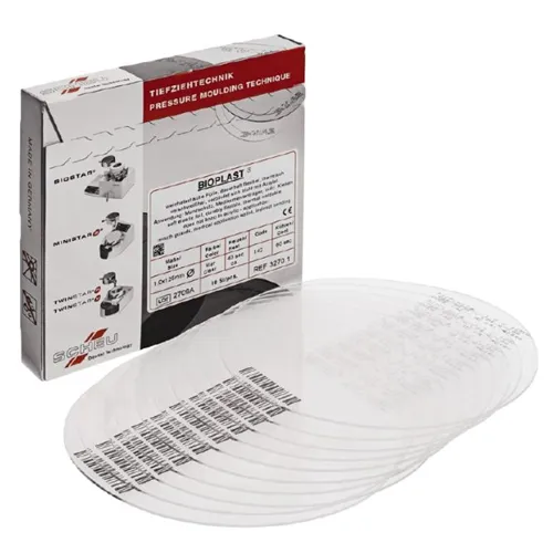 SCHEU BIOPLAST DIEPTREKPLATEN 1,0x125mm ROND TRANSPARANT (10st) 3270.1